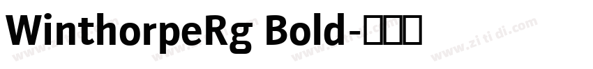 WinthorpeRg Bold字体转换